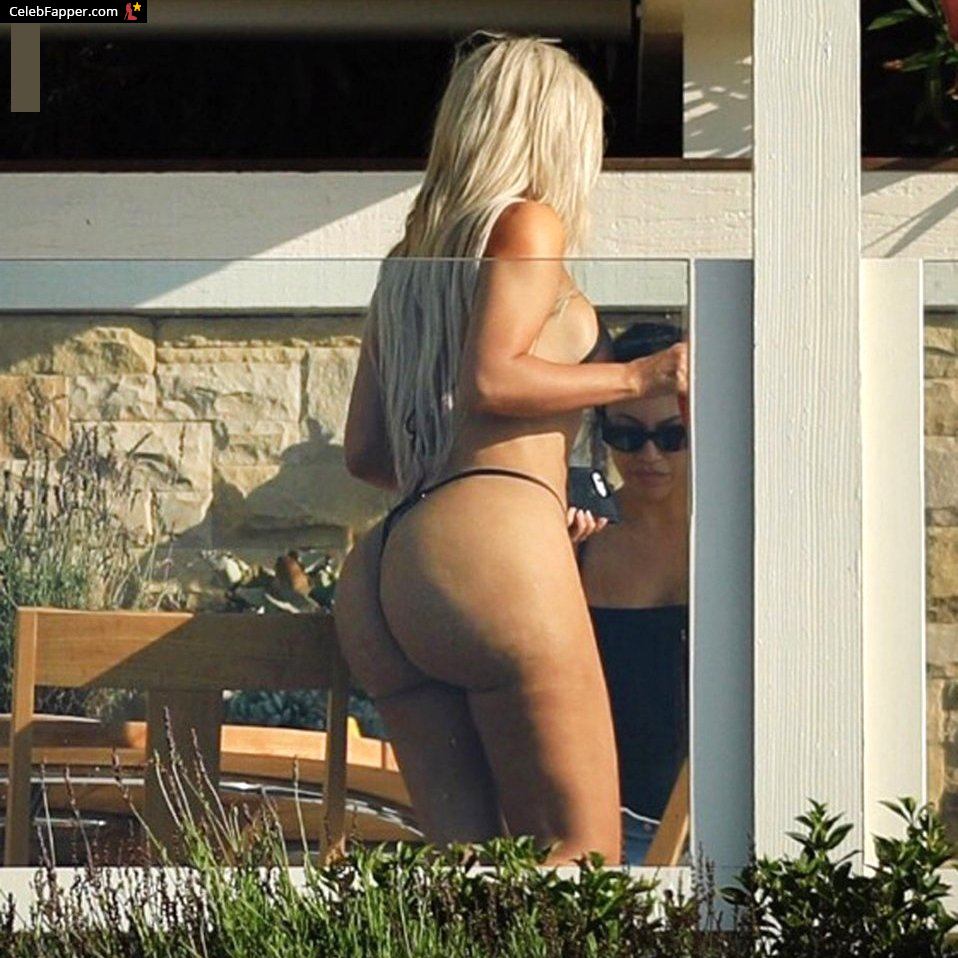 kim kardashian fap ass butt thong bikini booty